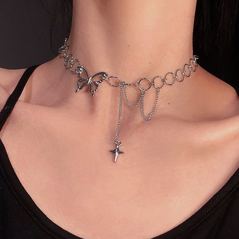 Punk Butterfly Choker