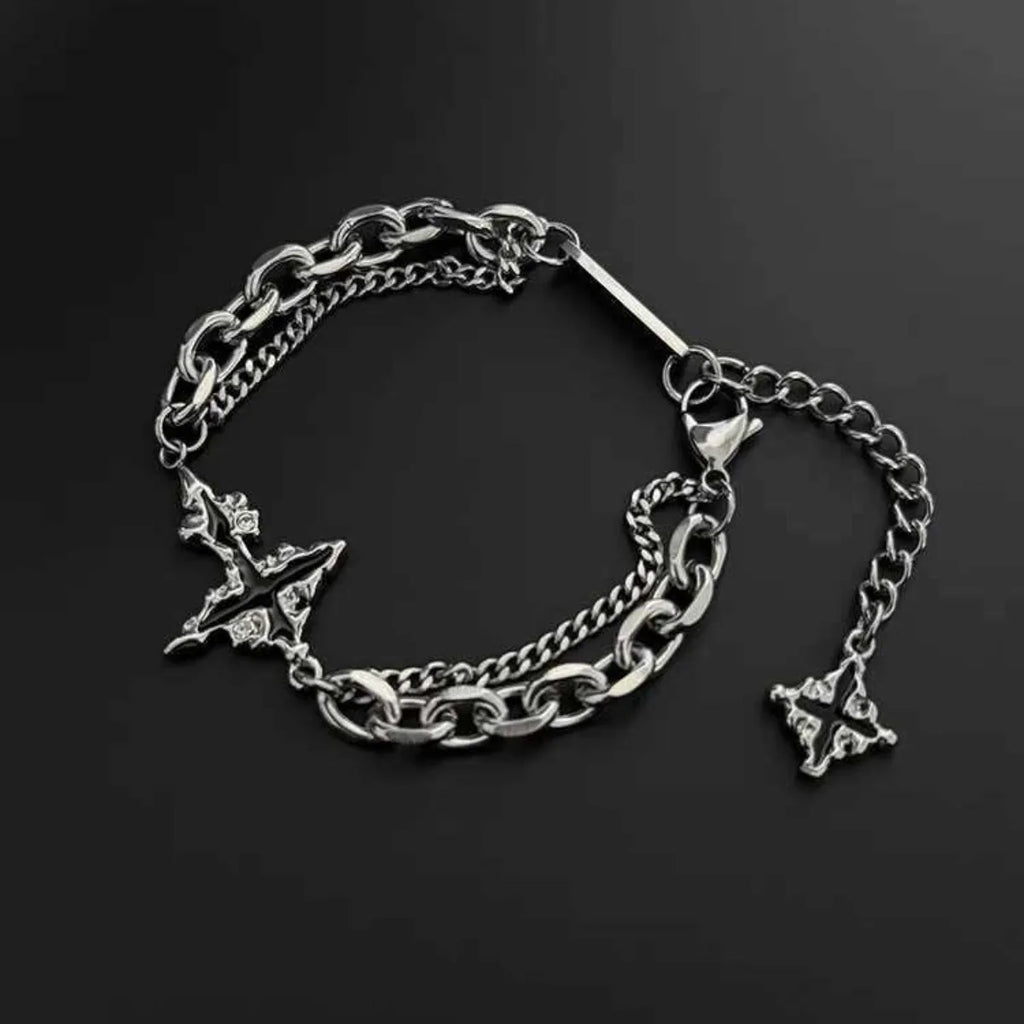 Cross Blade Chain Bracelet