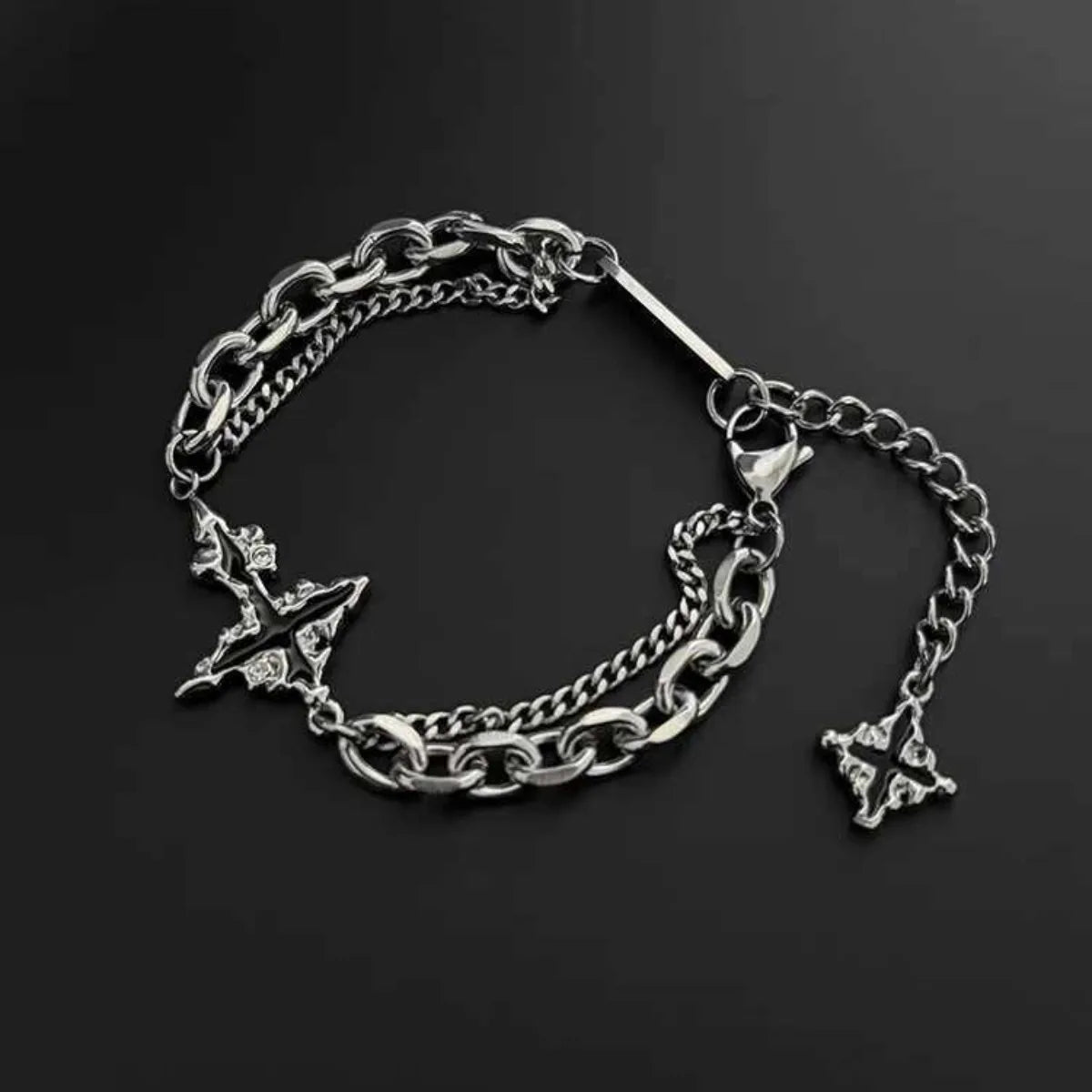 Cross Blade Chain Bracelet