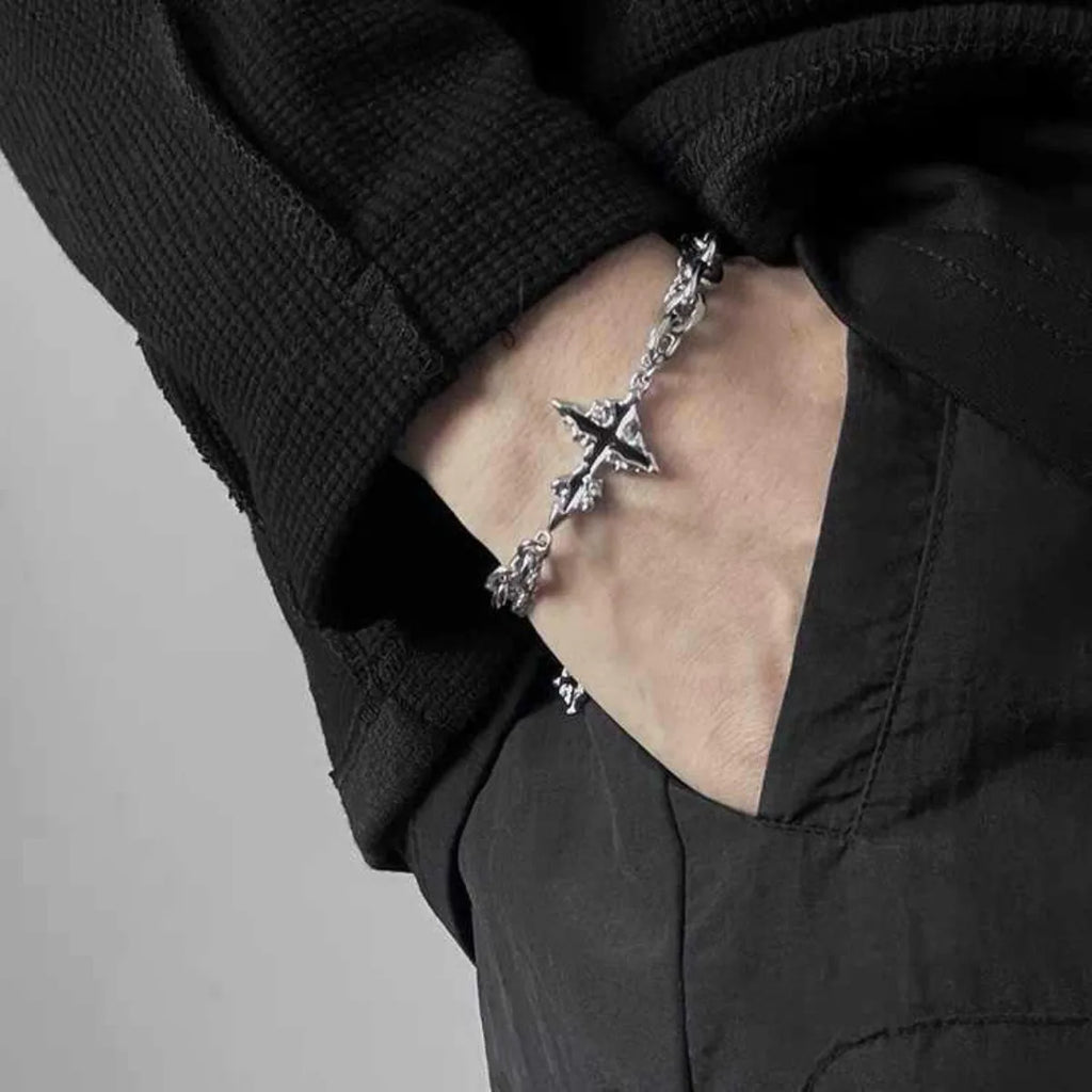 Cross Blade Chain Bracelet