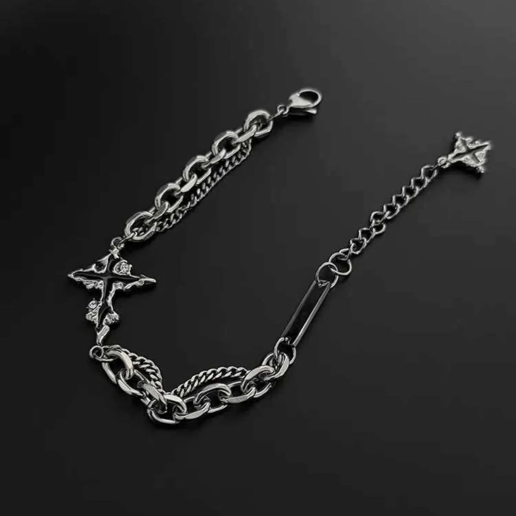 Cross Blade Chain Bracelet