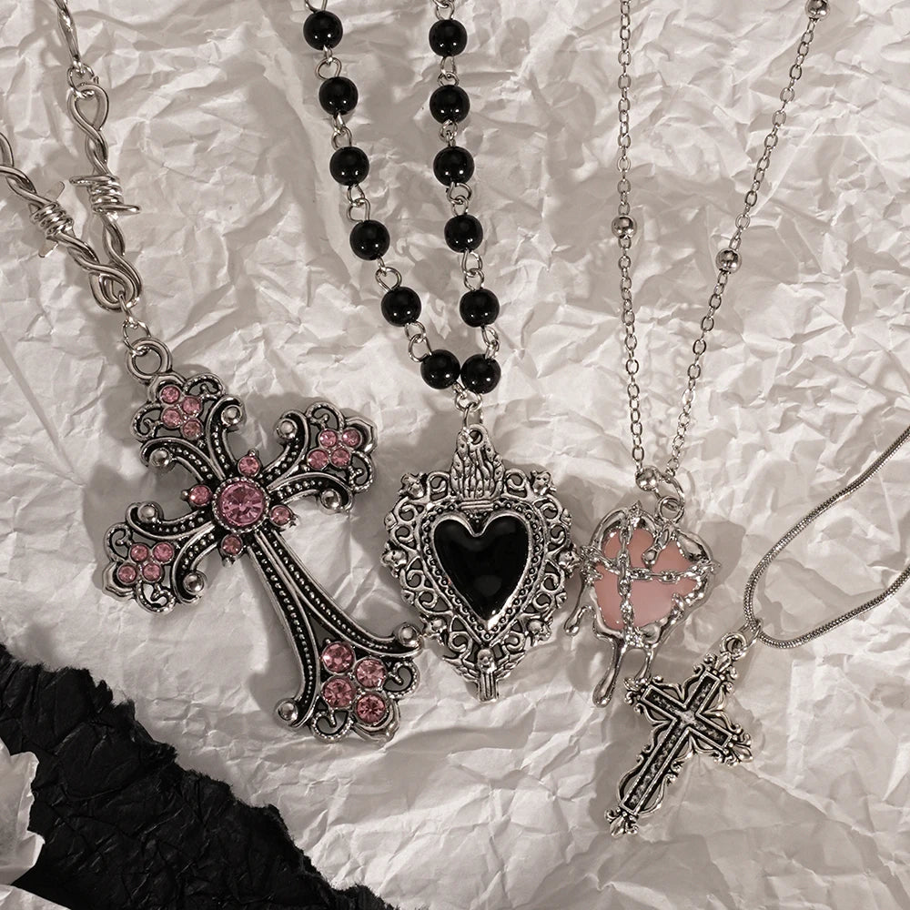 Heart Rosary Necklace