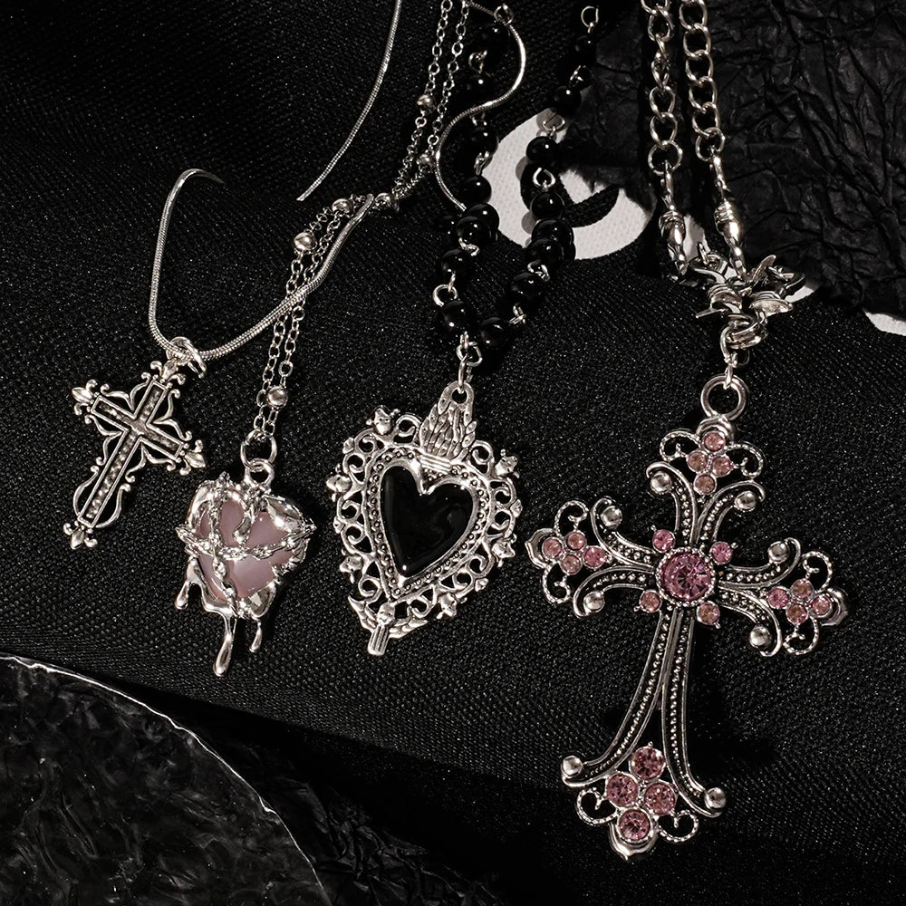 Heart Rosary Necklace