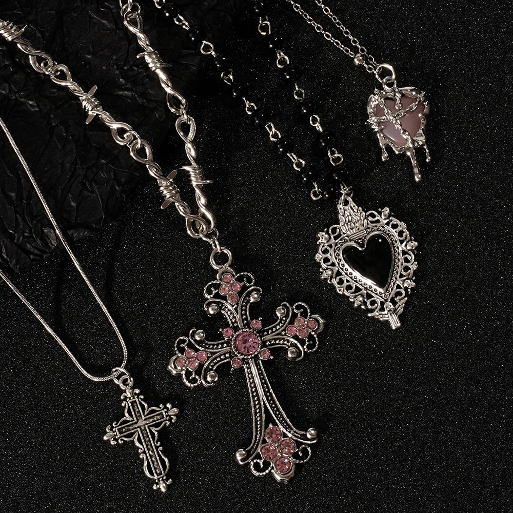 Heart Rosary Necklace