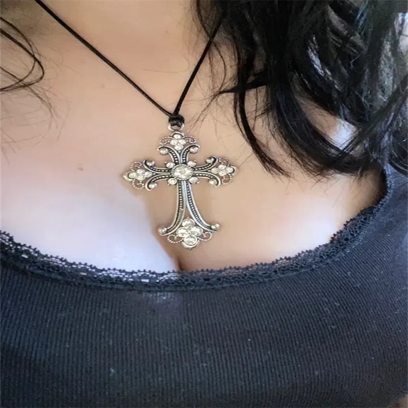 Rhinestone Cross Necklace